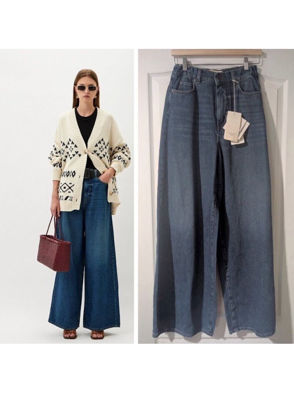 Weekend MaxMara | Abitata Blue Wide Leg Jeans